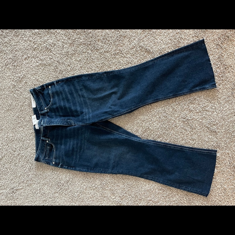 Loft Curvy High Waist Flare-blue- Size 32/14